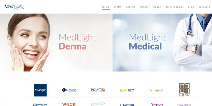 Página web para medlight